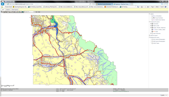 Big Horn County Map Server